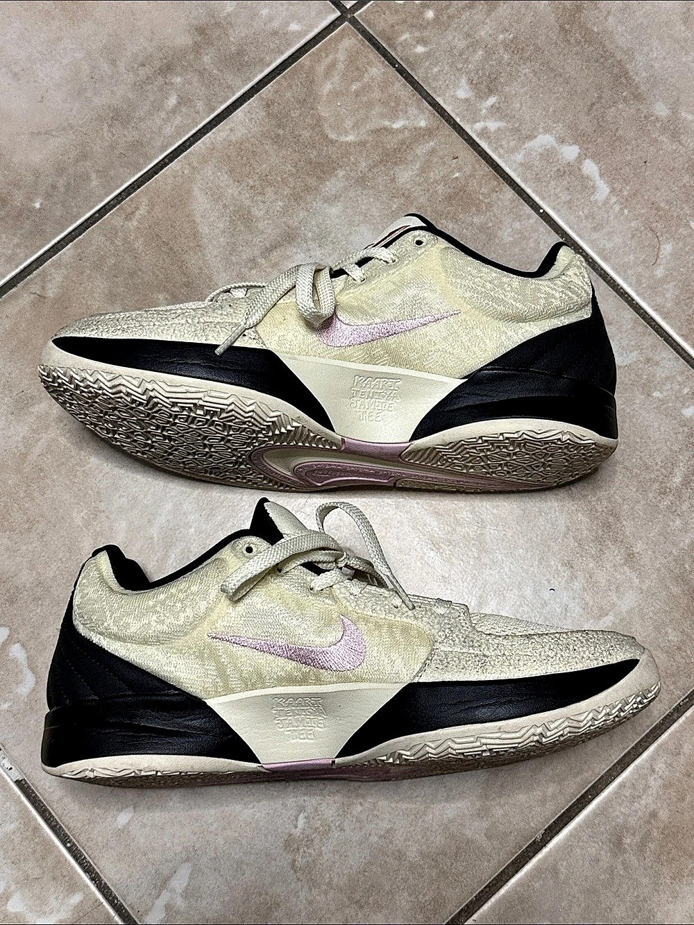 Nike KD 17 Basketball Shoes Cream & Black US 8